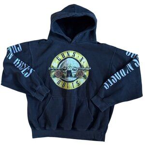 Guns N Roses Black Hoodie Graphic Print Double Sided Sleeve Print Pocket Size Me